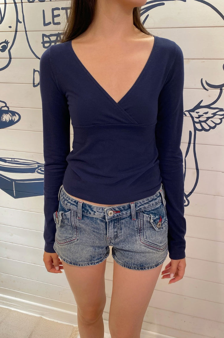 Amara Top | Navy Blue/ XS/S