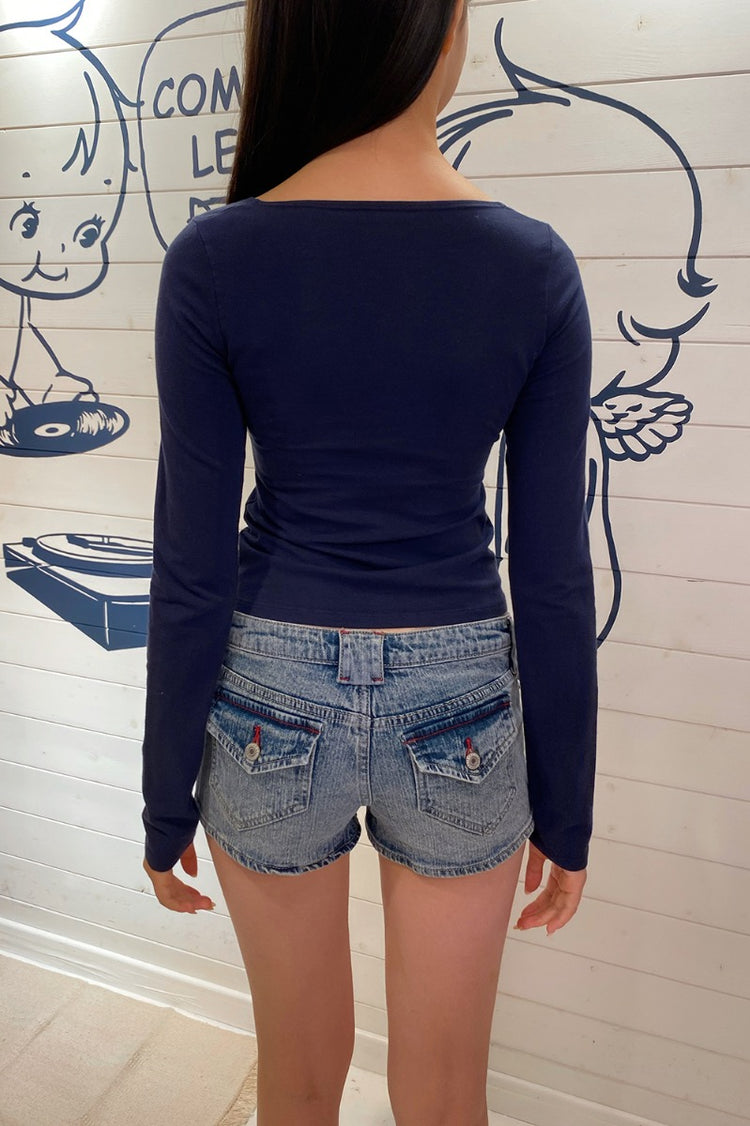 Amara Top | Navy Blue/ XS/S
