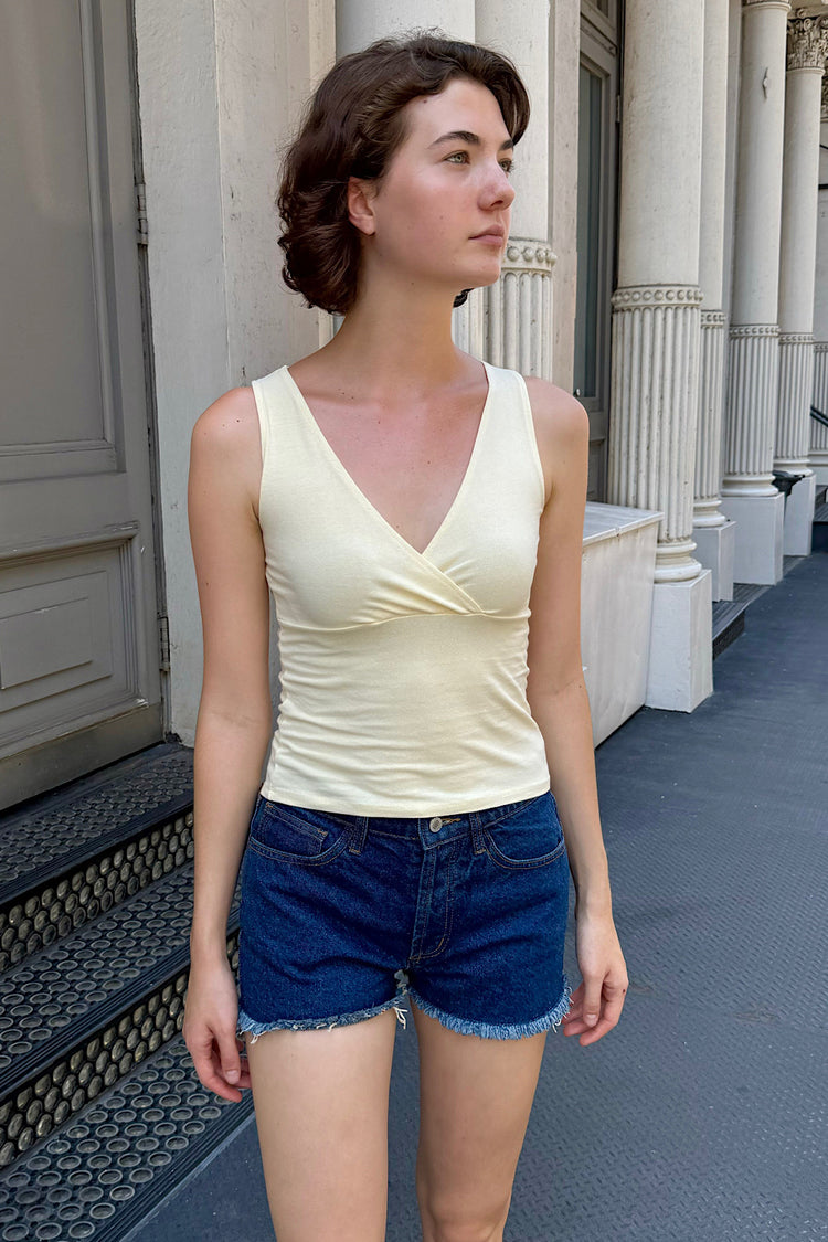 Halle Top | Pastel Yellow / S