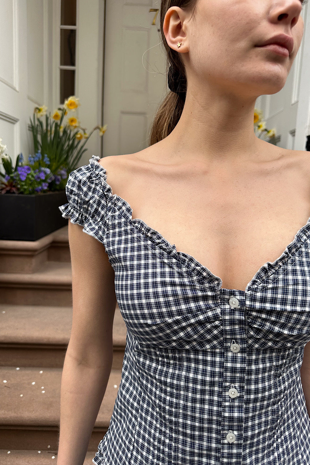 Elena Plaid Top