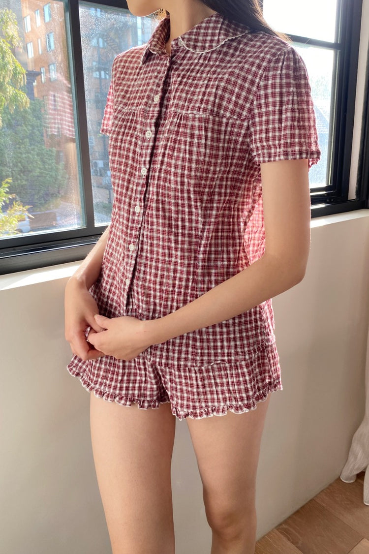 Aimee Plaid Shorts | Red Plaid / XS/S