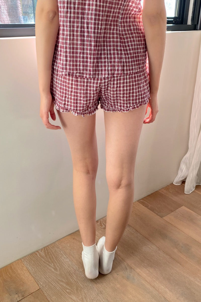 Aimee Plaid Shorts | Red Plaid / XS/S