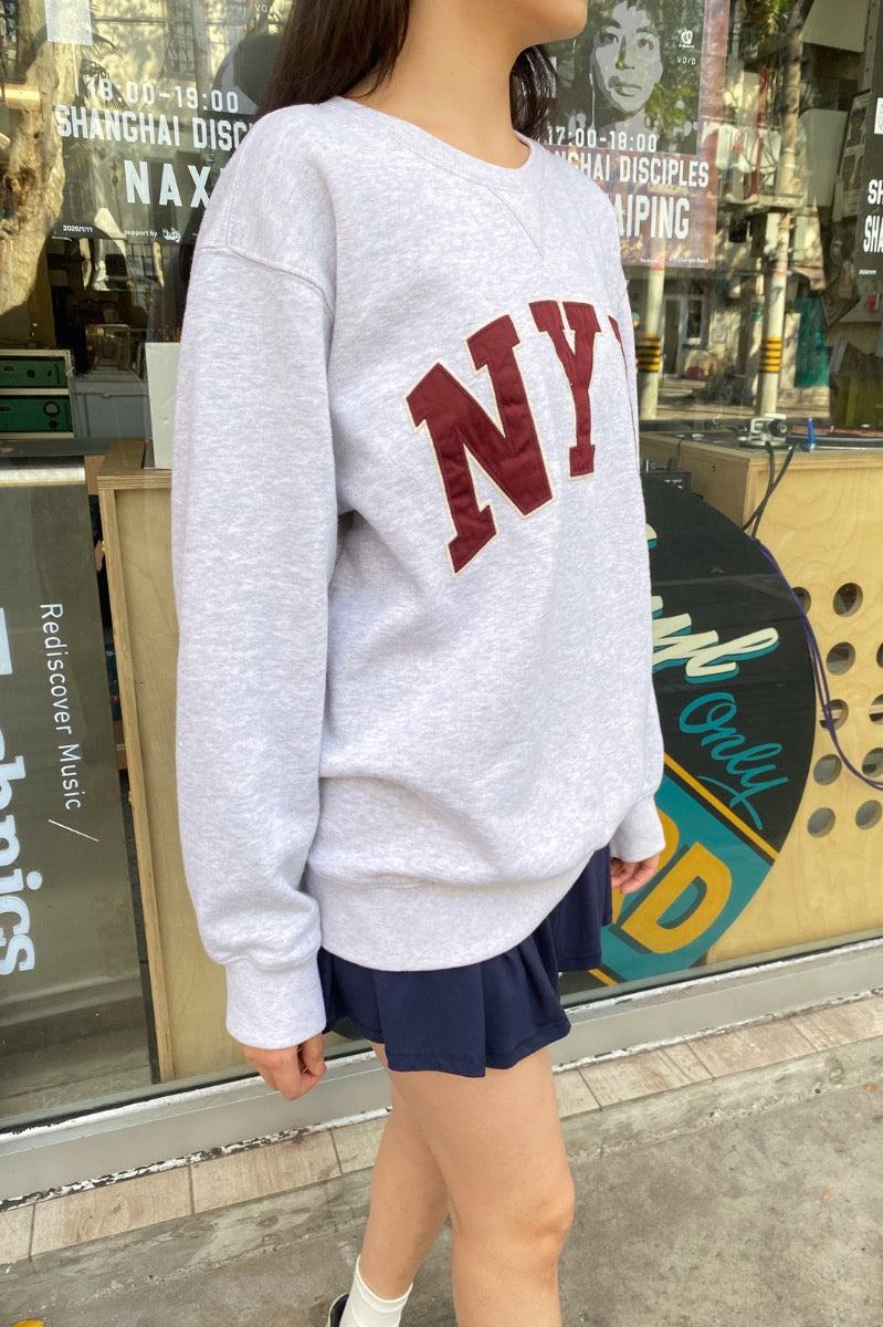 Erica NYU Sweatshirt | Silver Grey / XS/S