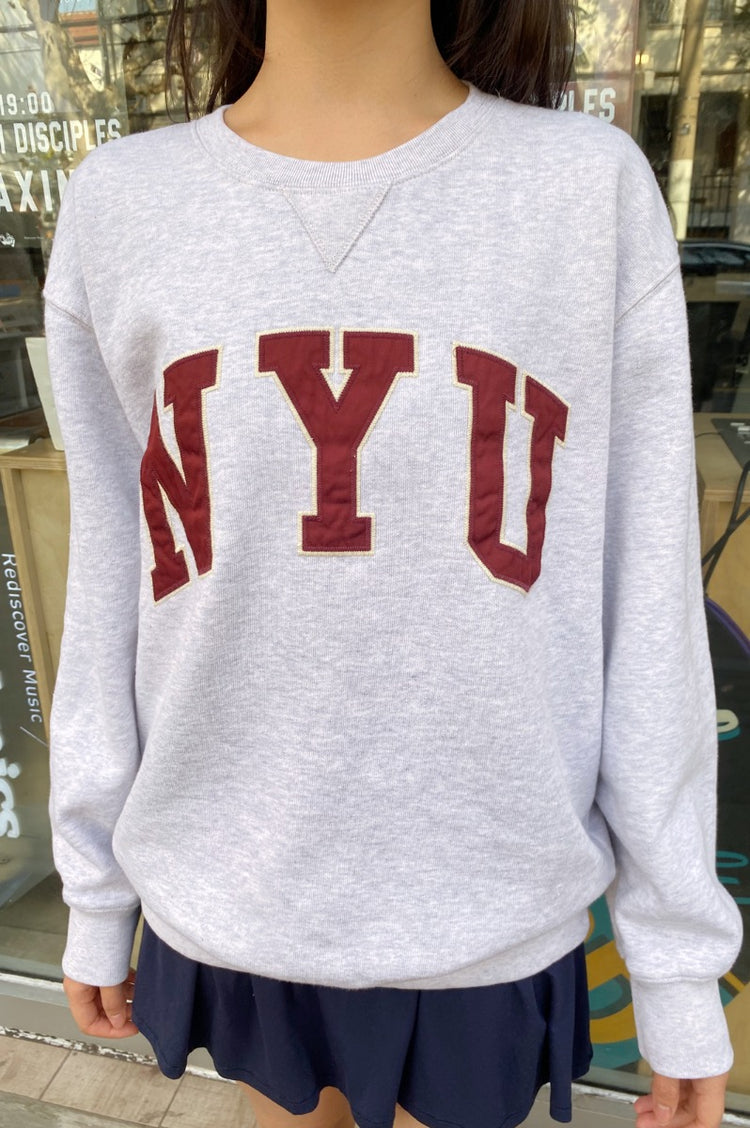 Erica NYU Sweatshirt | Silver Grey / XS/S