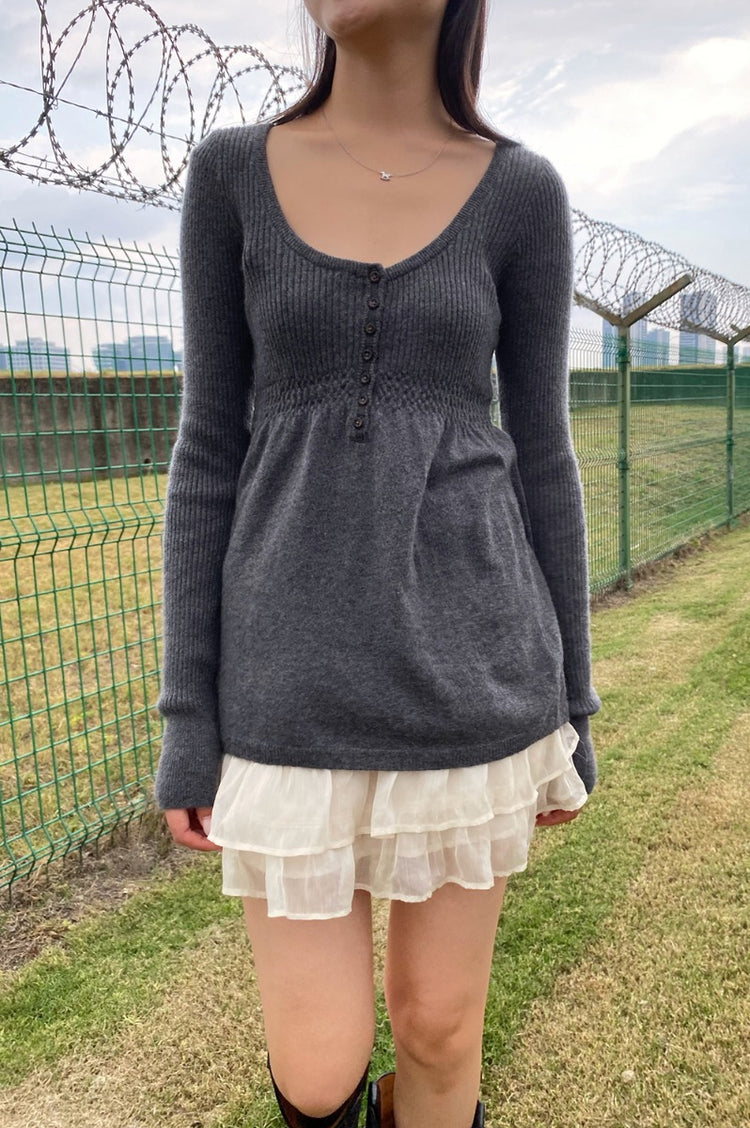 Nikki Sweater | Dark Heather Grey / Regular Fit
