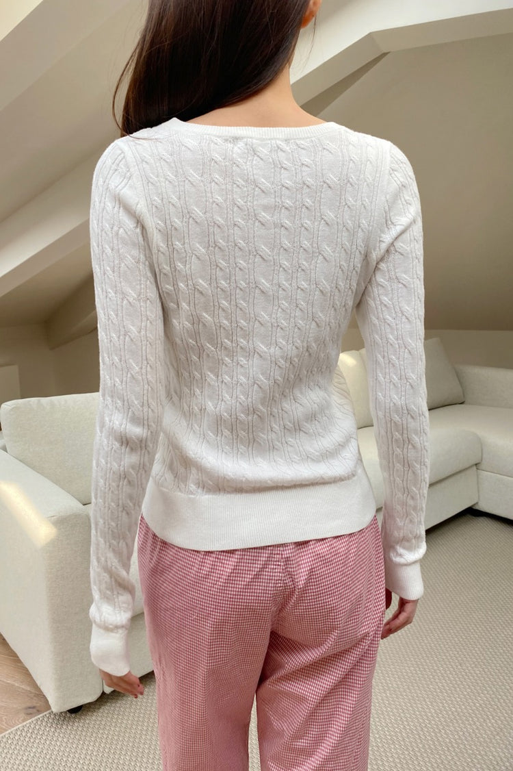 Nikki Sweater | White