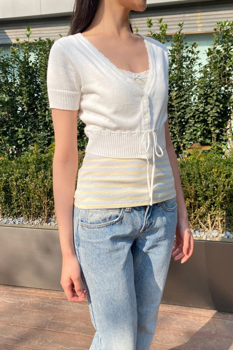 Cassia Cardigan | White / XS/S