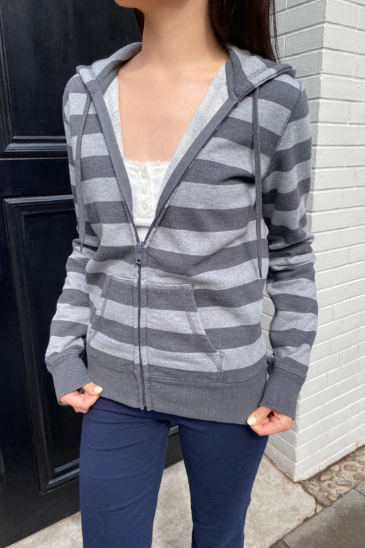 Grey And Dark Grey Stripes / XS/S