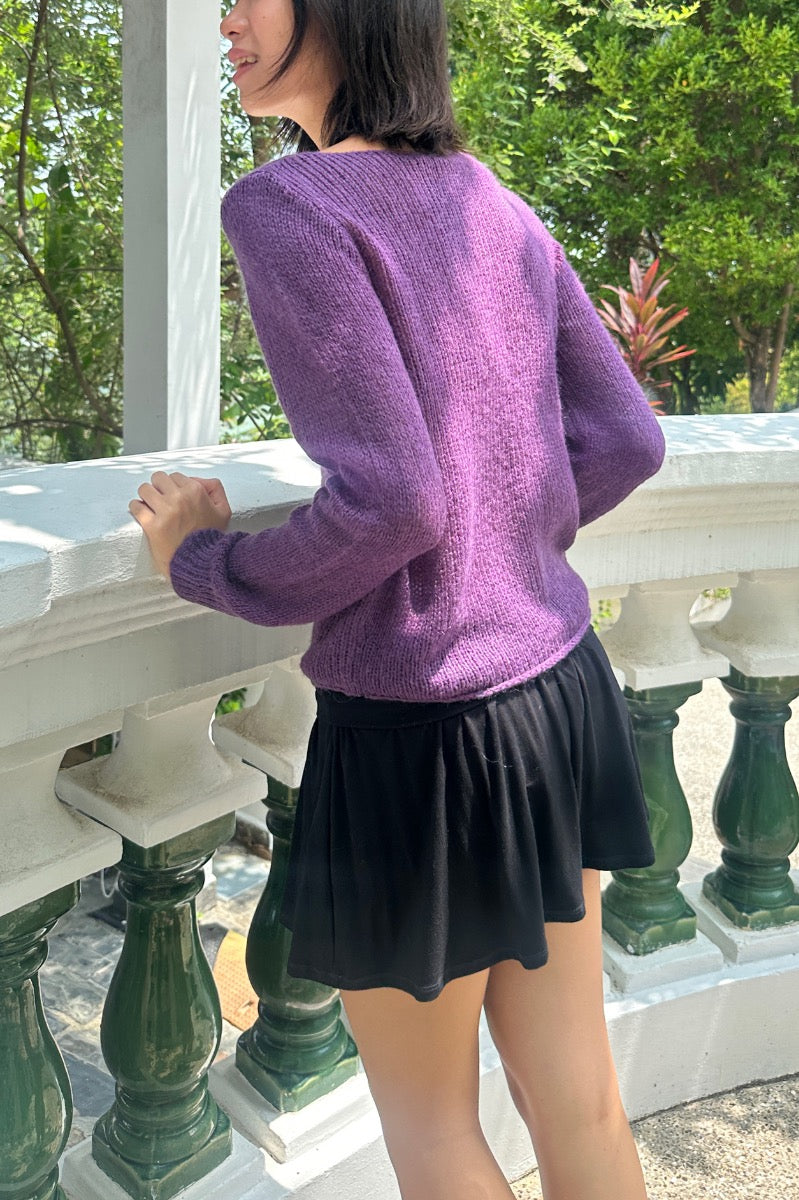 Colette Boat Neck Sweater | Deep Purple / S