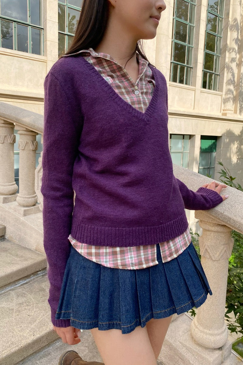 Rachel Sweater | Deep Purple / XS/S