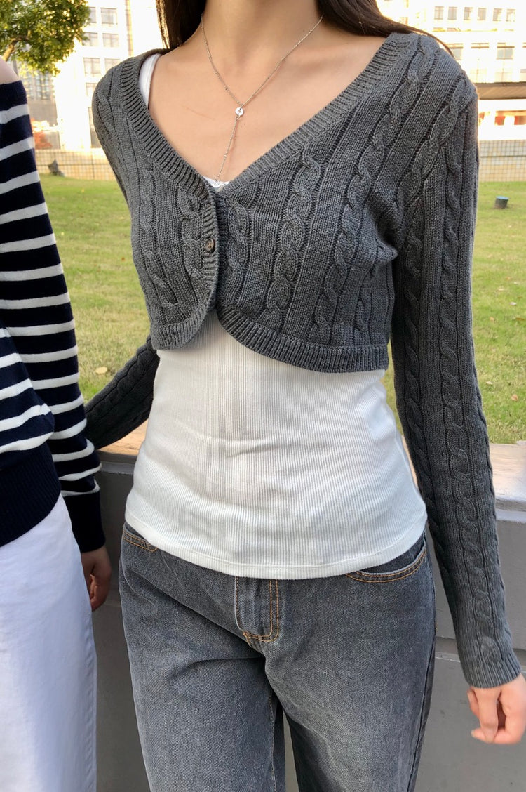 Zoa Cardigan | Heather Gray / XS/S