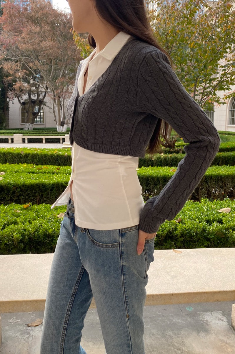 Zoa Cardigan | Heather Gray / XS/S