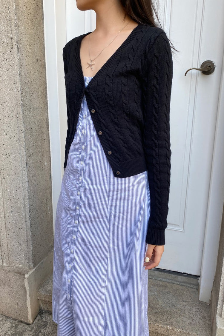 Larah Crop Cardigan | Black / XS/S