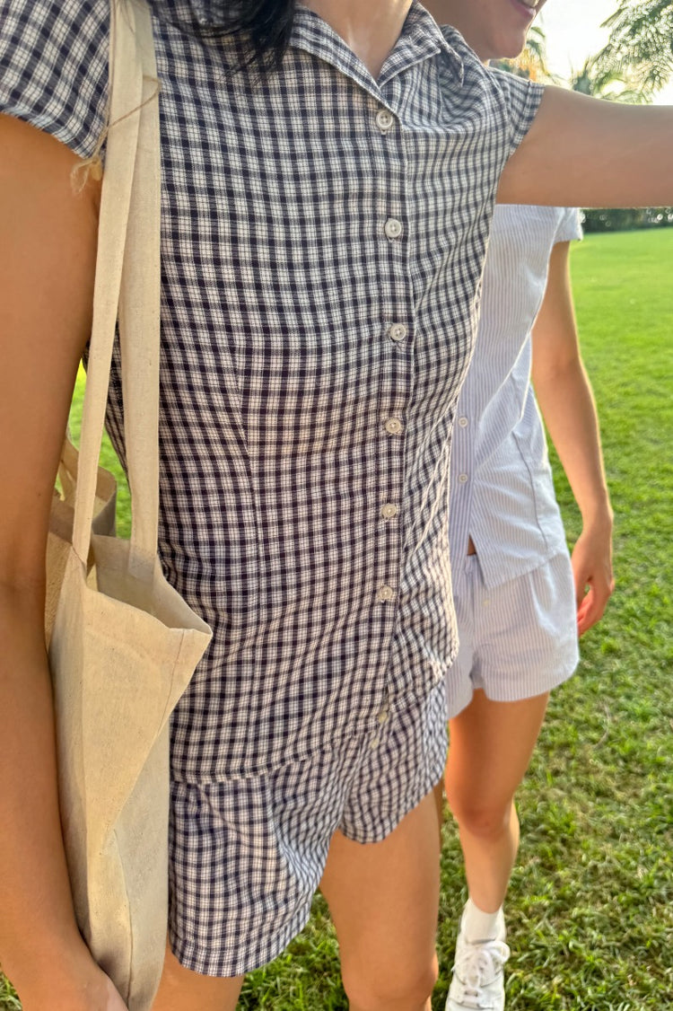 Rue Plaid Top | Blue Plaid