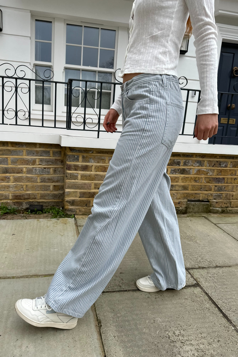 Light Blue With White Stripes