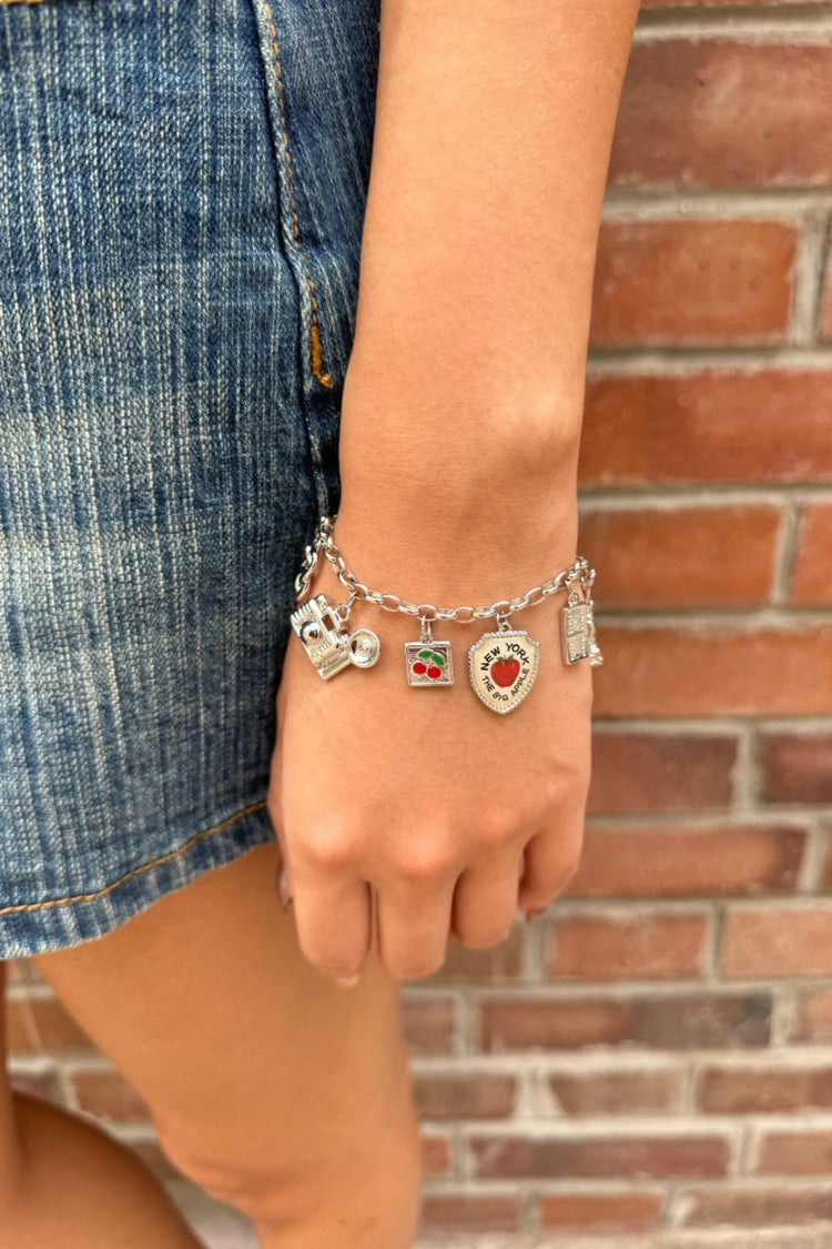 Multi Pendant Bracelet | Silver
