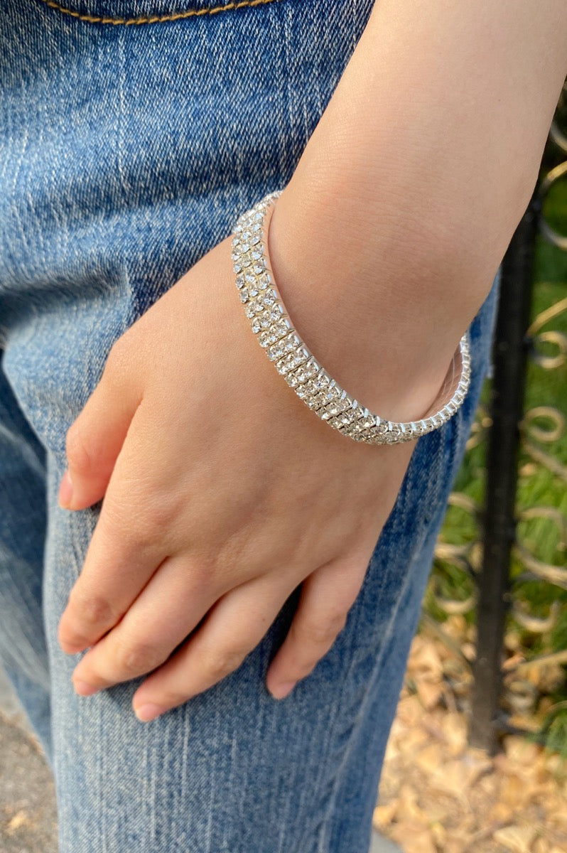 Rhinestone Bracelet | Silver