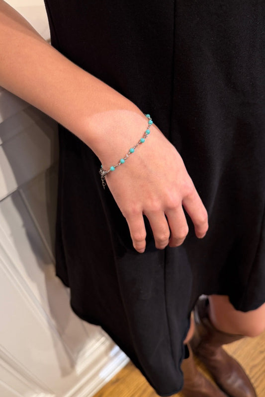 Blue Beaded Bracelet