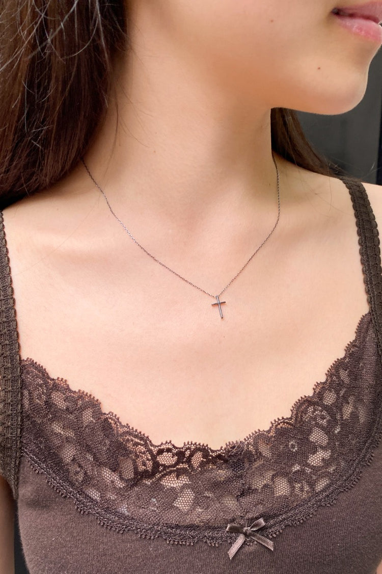 Cross Necklace | Silver