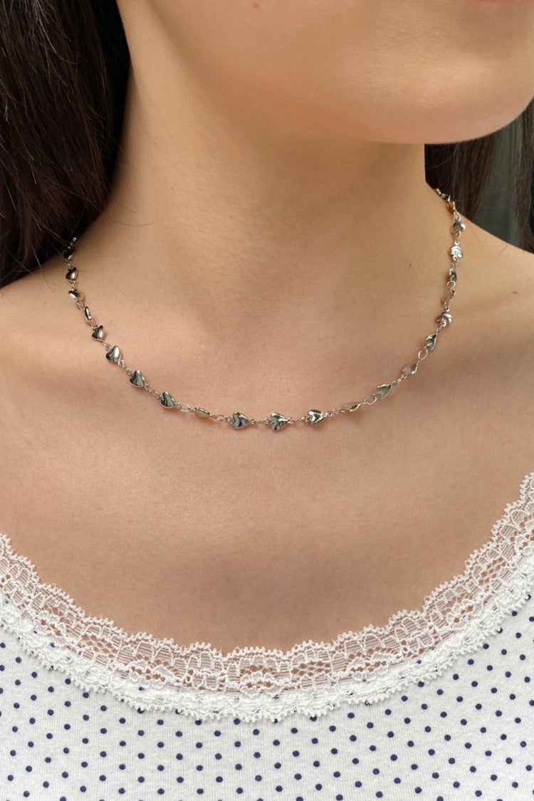 Hearts Necklace | Silver