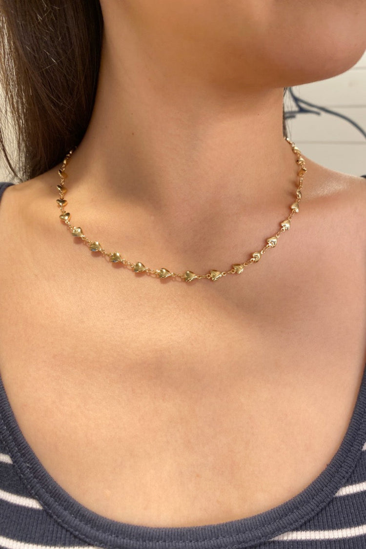 Hearts Necklace | Gold