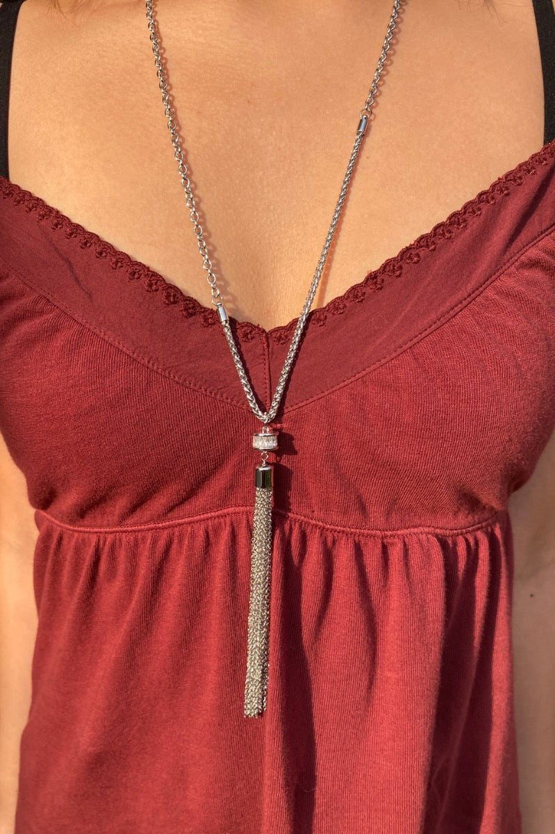 Long Chain Necklace | Silver