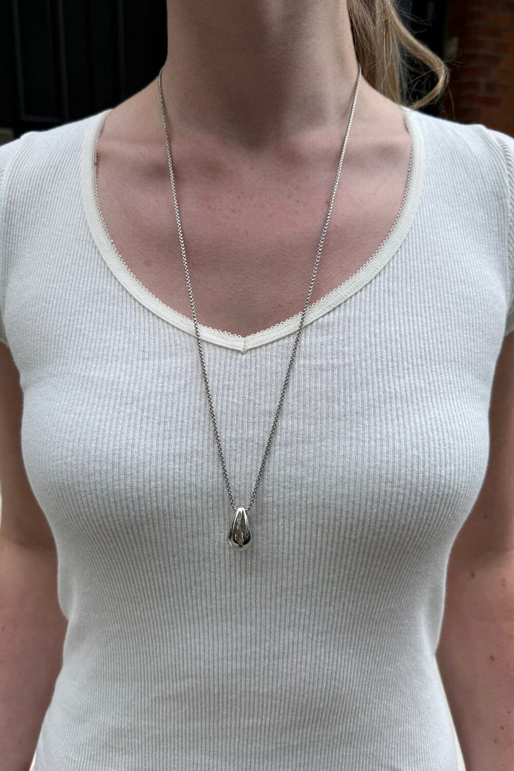 Drop Chain Necklace | Silver