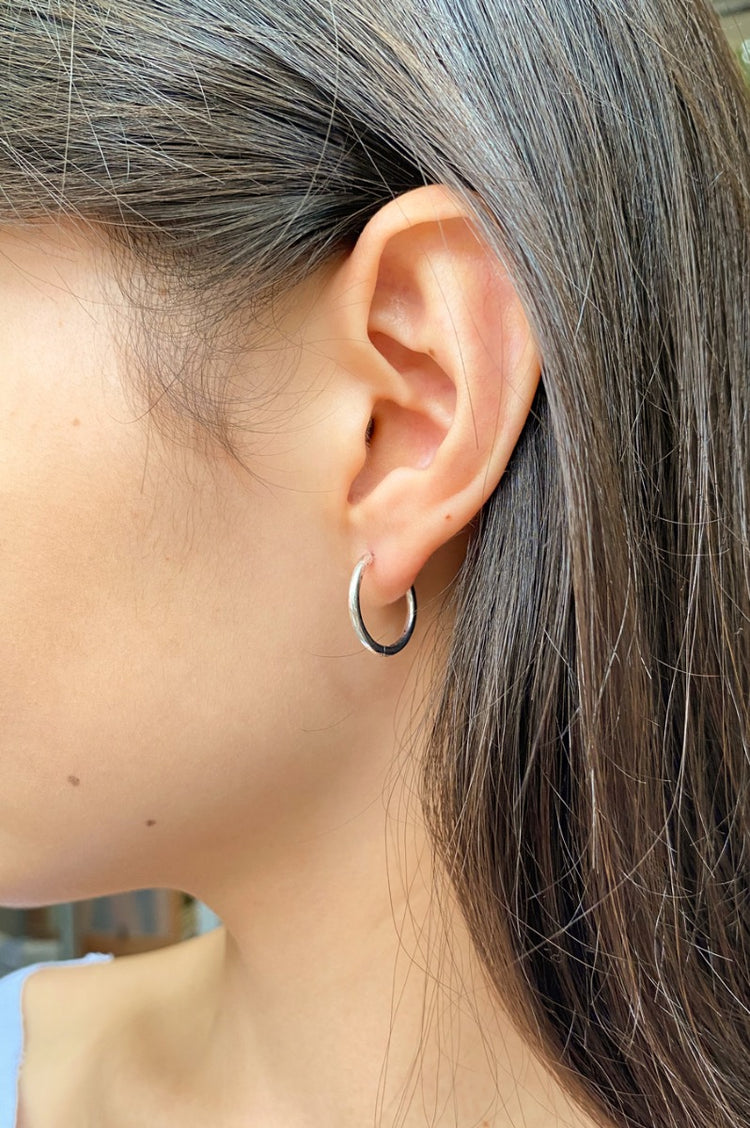 Sterling Silver Hoop Earrings | Silver