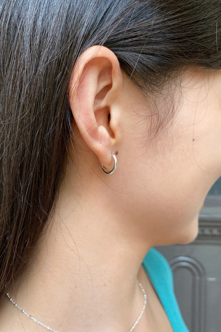 Sterling Silver Mini Hoops | Silver