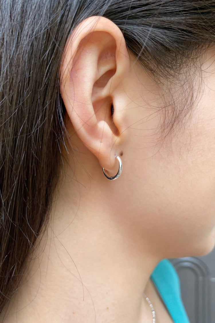 Sterling Silver Mini Hoops | Silver