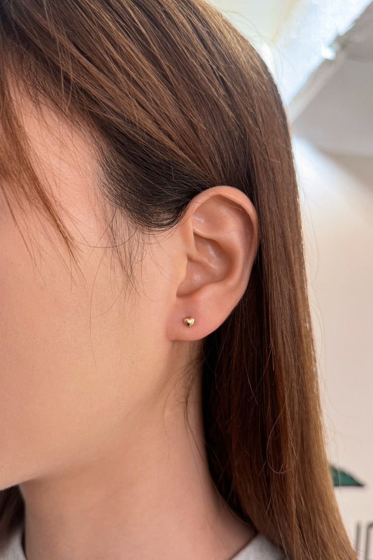 Mini Heart Earrings | Gold