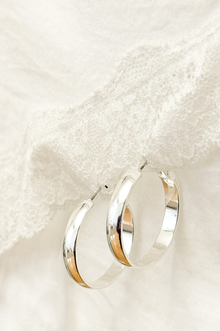 Large Hoop Earrings | Silver