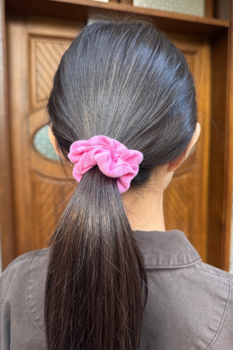 Striped Scrunchie | Bubblegum Pink Stripes