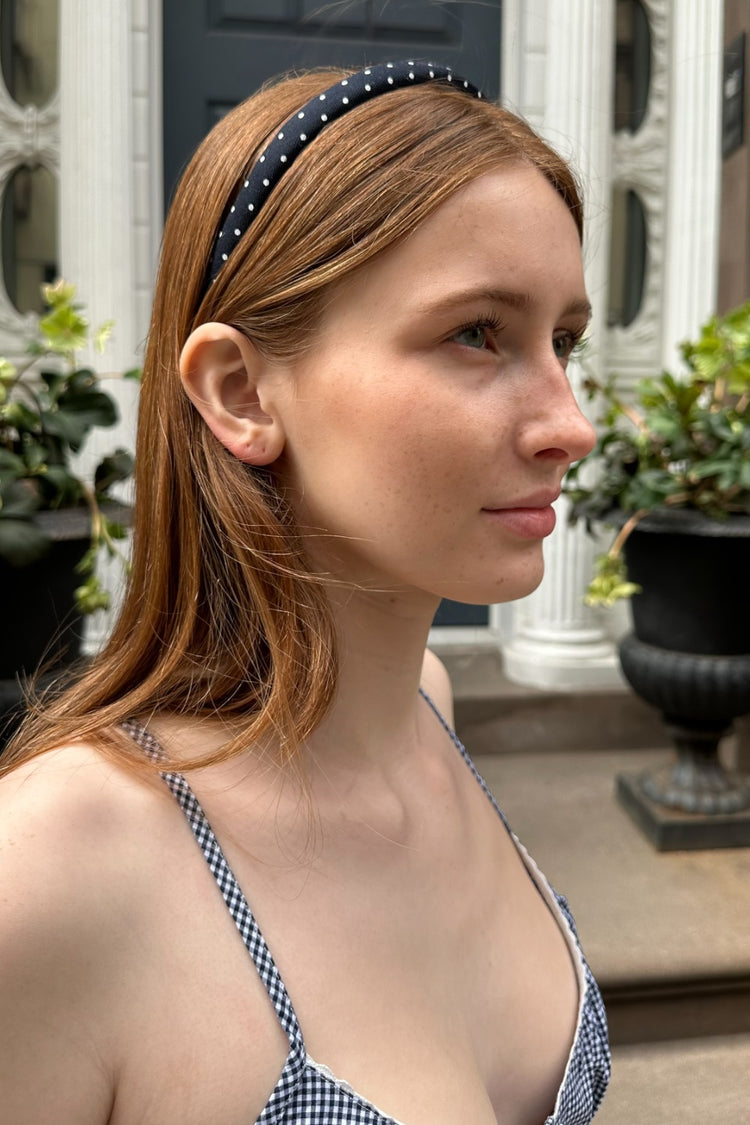 Polka Dots Headband | Navy