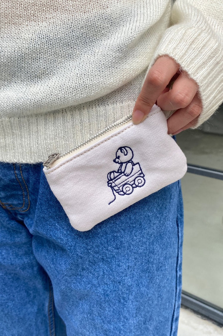 Teddy Bear Coin Purse | White