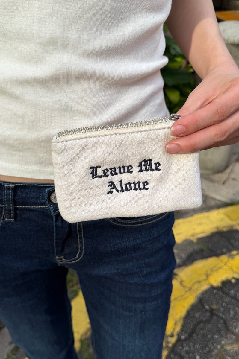 Leave Me Alone Coin Purse | Ivory