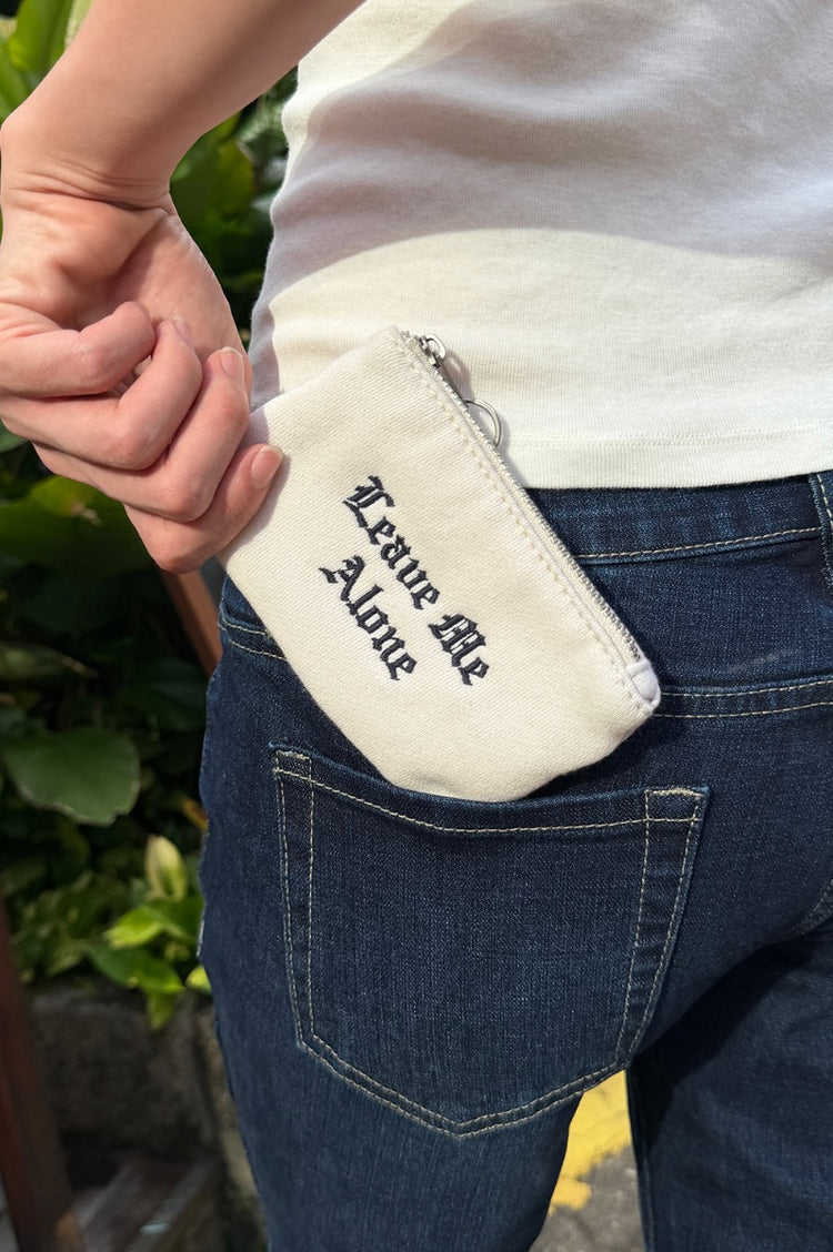 Leave Me Alone Coin Purse | Ivory