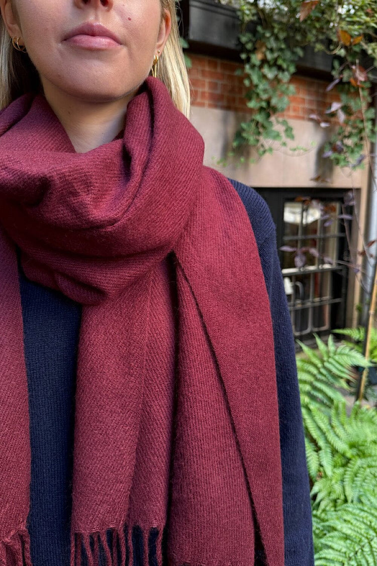 Tassel Scarf | Bordeaux