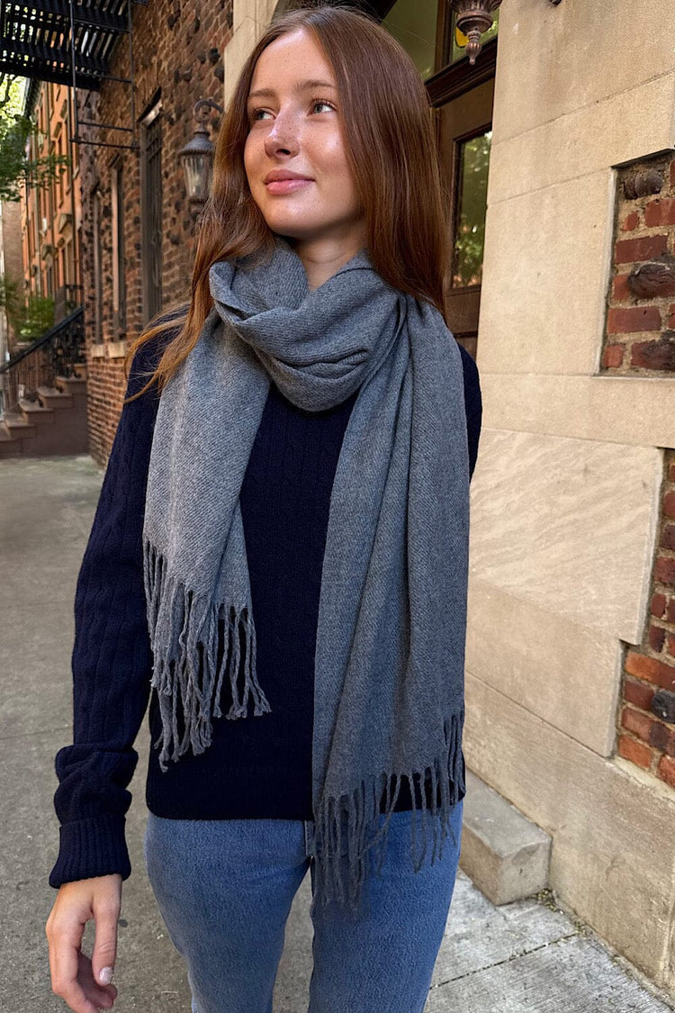 Tassel Scarf | Heather Grey