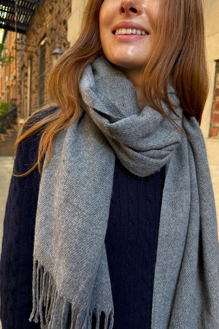 Tassel Scarf | Heather Grey