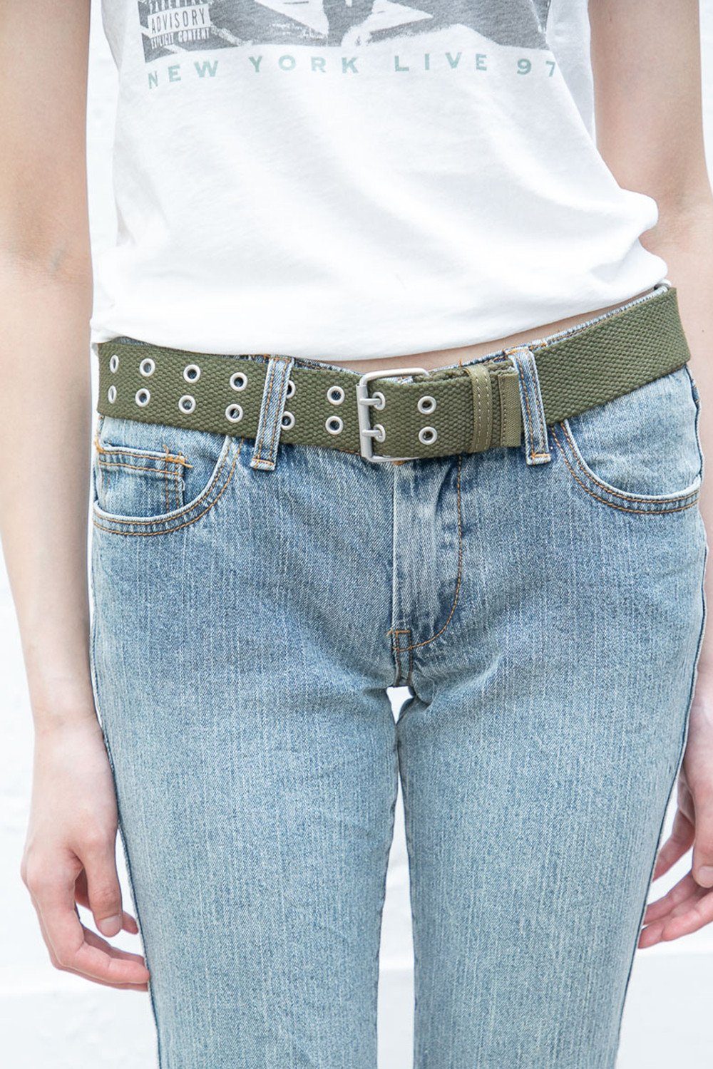 Green Canvas Belt | Matcha Green