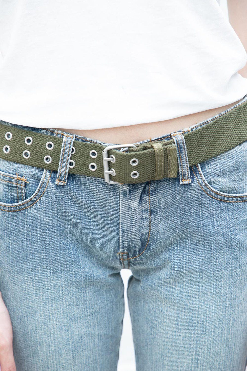 Green Canvas Belt | Matcha Green