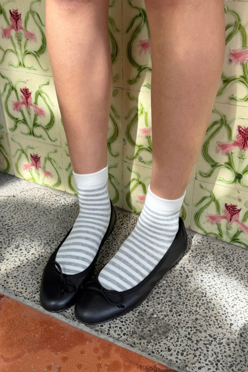Striped Socks | White And Grey Stripes