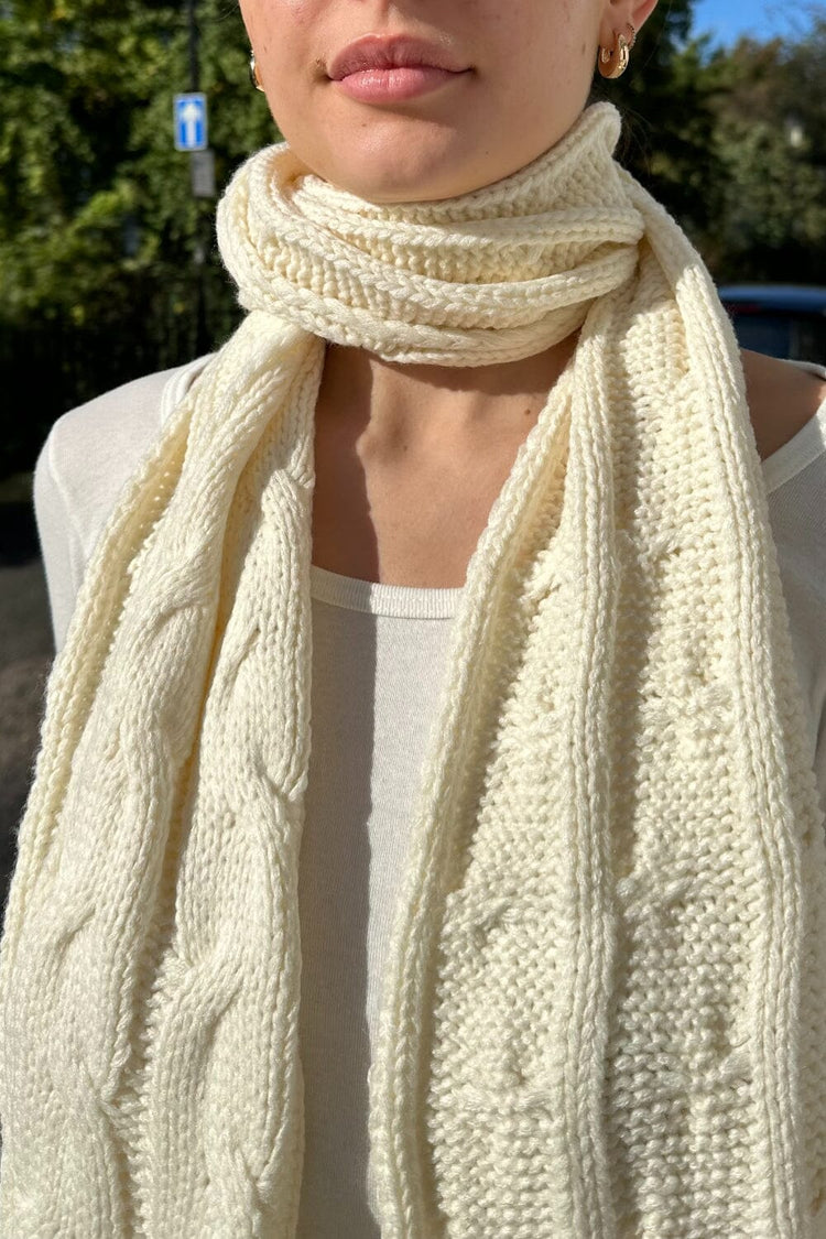 Ivory Knit Scarf | Cream