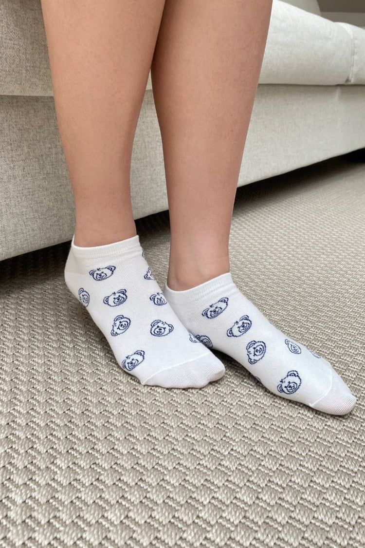 Teddy Socks | White