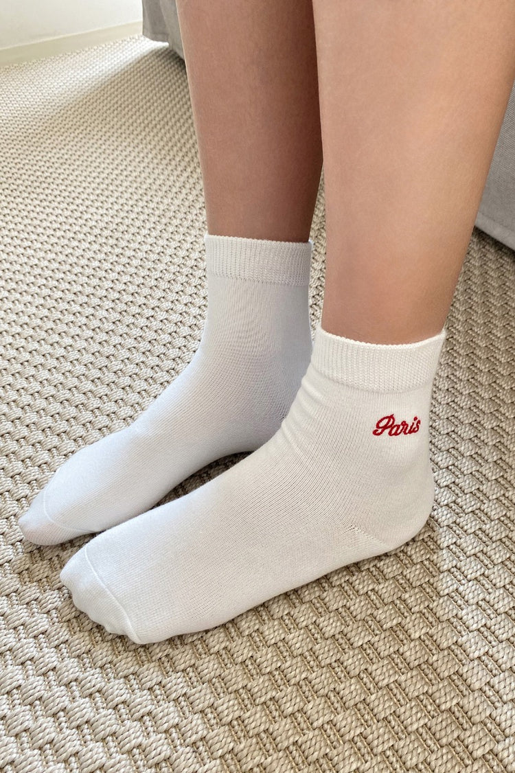 Paris Socks | White