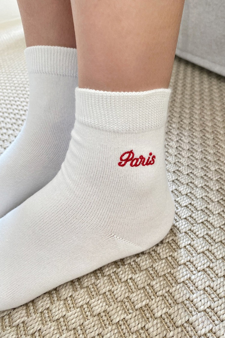 Paris Socks | White