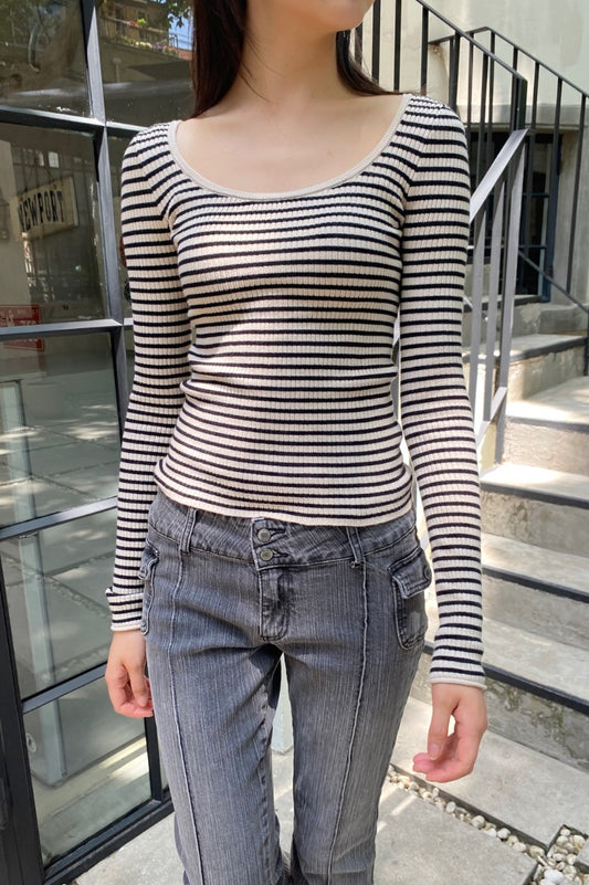 Ivory Black Stripes / XS/S