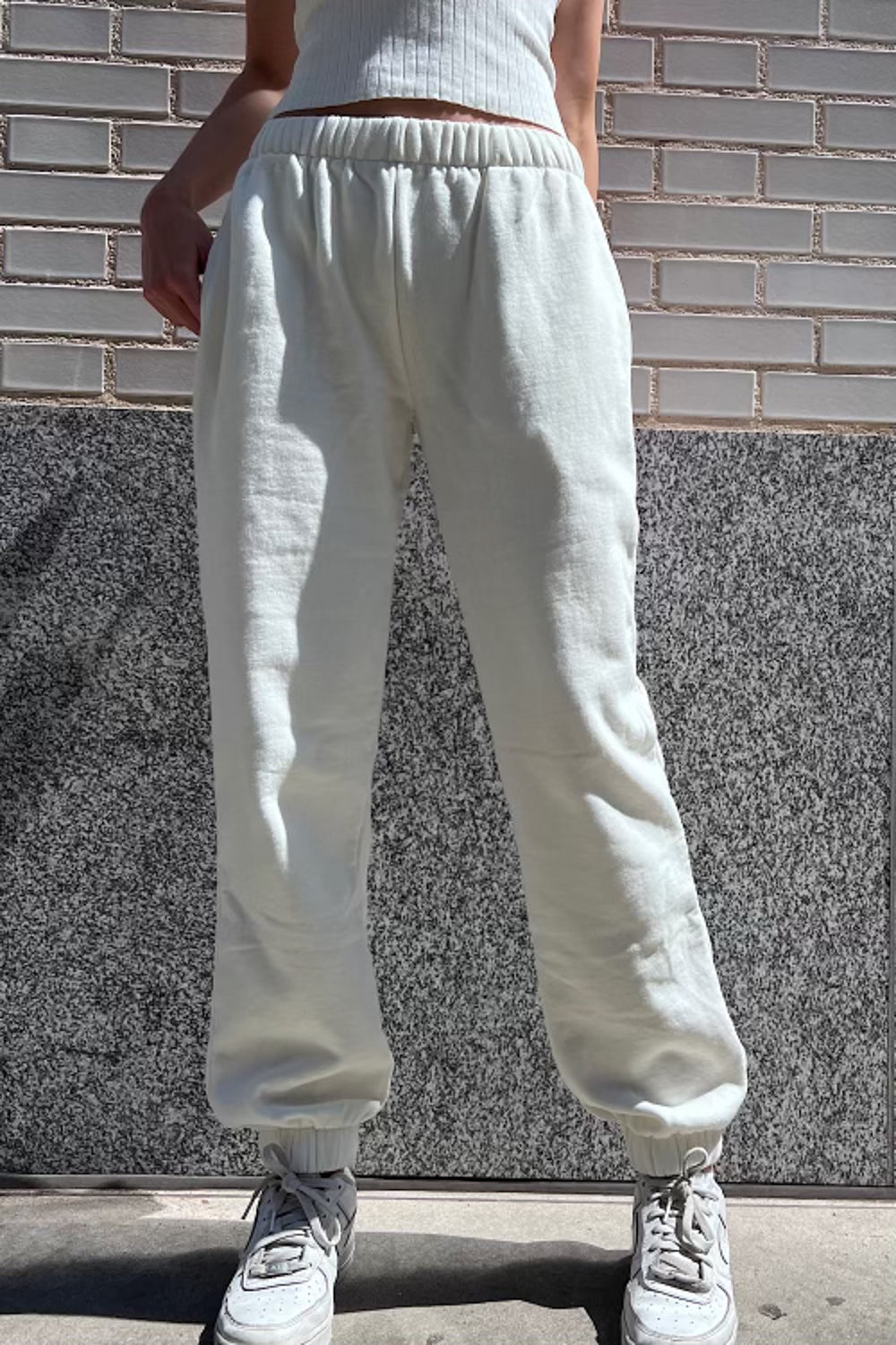 Pantalon Deportivo Brandy Melville Rosa Beige Color Pantalón