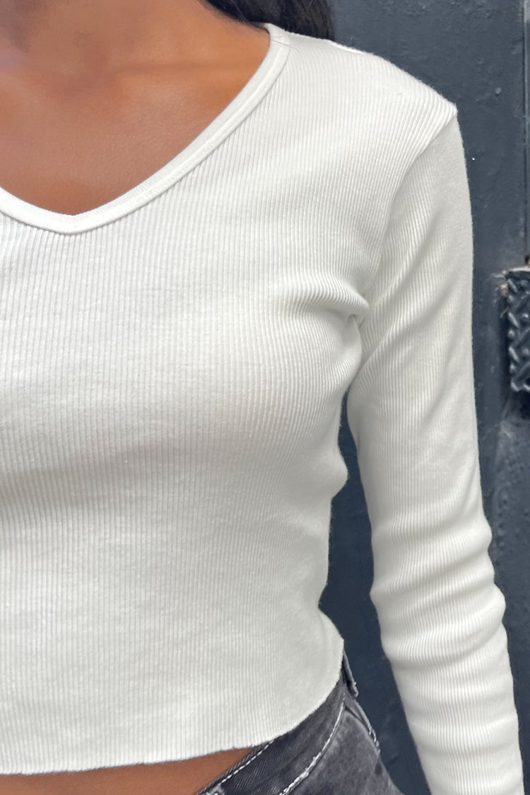 Ashlyn Cropped Top | White